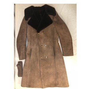 Suedalope Jacket Men Lamb Suede Leather Size Winter Coat Soft New Vintage